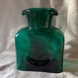 Blenko Green Glass Water Bottle